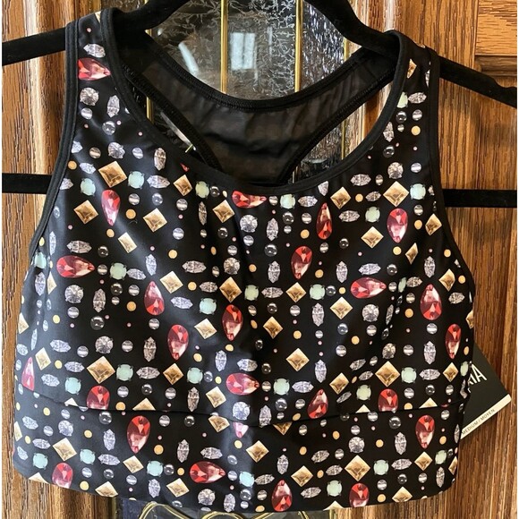 NWT Victoria’s Secret 7/8 Legging & Racerback Sport Bra M Gemstone Jewel - Picture 2 of 16